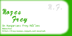 mozes frey business card
